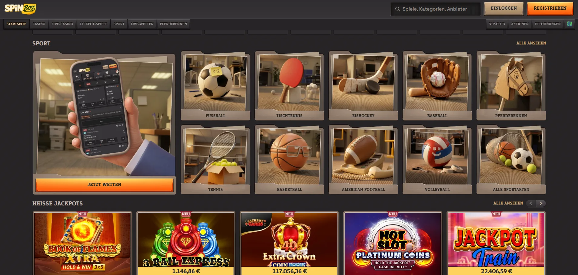 Spinboss Casino Spiele
